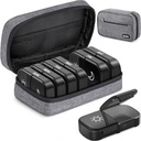 AUVON Canvas Bag XL Weekly Pill organizators 2 reizes dienā, Travel Pill Box 7 diena ar vienu pusi lielu atvēršanu, AM PM Pill Case with portable Cloth Bag par bagātinātājiem, vitamīniem, zivju eļļas