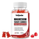 Magnija Taurāts Gumijas ar magnija Taurātu, magnija glicinātu un magnija citrātu sirds veselībai, Muskuļu funkcija, Mood Support-Vegetary, Non-GMO