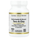 California Gold Nutrition Multivitamīnus un minerālvielas ar metil-B12, C vitamīnu, L-metilfolātu un Bio-Quercetin, divu A dienu, 60 Veggie kapsulas