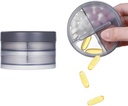 2 Slāņi Pill Case, KIGI Daily Pill Organizators ar 8 Iedalījumi 1 Diena 4 Laiks Portable Pill Box Vitamīnu Organizators Travel (Gray 3.1-2Inch)