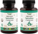 USDA Organic Spirulina kapsulas - 100% Pure Vegan papildinājums, bez GMO, bez lipekļa, bez ķīmiskām vielām, (240)