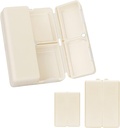 BYY 2 Pcs Daily Pill organizētājs, 7 iecirkņi Portable Pill Case Travel Pill Organizators, [Folding Design] Pill kaste Purse kabatiņa turēt vitamīnus, Cod aknu eļļa, Upplements un zāles-balts