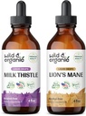 Savvaļas un organiskā piena ietonēšana 4 fl oz & Lion's Mane Tinktūra 4 fl oz