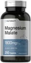 Horbäach magnija malāts; 1800 mg; 250 apvalkotas Caplets; veģetārs preparāts, bez GMO; bez glutēna