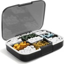 Extra Large Pill organizators Jumbo Medicine Organizatora kaste ar etiķetēm Pill Case liela ietilpība Portable Pill Dispenser Travel Pill Holder Mitruma pierādījums Medikamentu uzglabāšana Vitamīna Papildtrauks