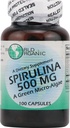 World Organic Spirulina - 500 mg - 100 kapsulas