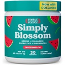 Vienkārši Blosom Nutrition Daily Greens & Superfood Pulveris + kolagēns + Probiotikas sieviešu gremošanas Veselība & Bloating Relief. Palīdzēt jūsu veselībai Bloom - 30 dienu piegādes - arbūzu
