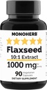 MONOHERB Linsēklu ekstrakts 1000 mg - 90 Veģetārās kapsulas