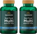 Swanson Real Pārtikas Multivitamīnu Multiminerālu Vīriešu Veselības Prostatas Stresa Reakcija Urīnpūšļa papildinājums Vegan Gluten-free Ne-GMO 90 Veggie kapsulas Veg vāciņi (2 iepakojums)