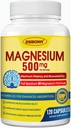 Magnija kompleksa papildinājums, 500mg magnija glicināta ar citrātu un malātu, helāta forma augstai absorbcijai ar cinku un vitamīnu D3 nervu, muskuļu un kaulu balstam, 115 kapsulas