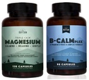 Dabīgais ritms Kaļķakmens - Trīskāršs kalms Magnijs 150mg, 120 Kapsulas + B-KALMplekss, Unikāls B vitamīna maisījums, 90 kapsulas