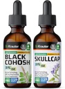 BIO KRATER Black Cohosh Tincture 2 Fl. Oz. & Skullcap Tincture 2 Fl. Oz.