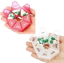 Pillu organizētājs, 2 Pack Pill Box, Small Pill Case, Medicine Pill Organizators 1 Laiks vienu reizi dienā, Nedēļas Pill Organizators, Pill Container, Pill Holder, Daily Pill Organizators Ceļojumu Pill Organizators 7 Diena(Sarkanā un baltā)