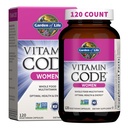 Dārzs dzīvības Multivitamīnu sievietēm, Vitamīnu kods Sieviešu Multi - Vesela pārtika Sievietes Multi Vitamīni, Dzelzs, Folijskābe, A vitamīns un Probiotikas sievietēm Enerģija, 120 Veģetāriskās kapsulas