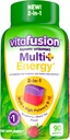 Vitafusion Multi + Energy * Gummy Vitamīni, Satur B vitamīnus, lai nodrošinātu enerģijas vielmaiņas atbalstu*, 90 Skaits