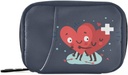 Naanle Pill organizētājs Sirds ar Cross Pill Box 7 Day Pill Case Bag Travel Pill Organizators Bag ar zipper Pārnēsājams Weekly Case Compact Izmērs Vitamīnu Papildinājums Turētājs