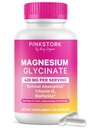 Rozā stārķis Magnijs Glycinate ar vitamīnu D - Magnija papildinājums sievietēm, lai atbalstītu dabas kails, garastāvoklis, un miega - Hormonu balanss sievietēm - 60 kapsulas, 1 mēnesis Piedāvājums
