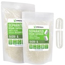 XPRS Nutra Vegan izmērs 1 Atdalītas kapsulas - 1000 Skaitīt Skaidras Premium tukšas kapsulas, kas atdalītas somās - Tabletes 1 DIY papildināšanai