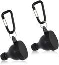 2 Pcs Olbaltumvielu pulvera konteiners, Olbaltumvielu pulveris Travel Container, Olbaltumvielu pulvera konteiners iet, Pre Workout/Gym Supplemen Keychain (Melns, 100ml)