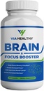 Smadzeņu un fokusa pastiprinātājs ar Via Healthy - Uzlabot Focus, Boost Koncentrācija, Uzlabot Atmiņas un dzidruma, Mind Enhancement, Ingvera ekstrakts