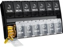 XL Large Pill organizētājs 2 reizes dienā, Weekly Am Pm Pill Box with Hinged Lids, 7 Day Medicine Vitamīnu Pill Case, Daily Pill Container, Big Medication Organizators papildināšanai