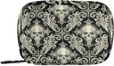 Pill Case Travel Vintage Pill Cases Bag Medicine Vitamīna konteinera kaste Organizatori Papildinājums īpašnieks (Skull Damask)