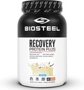 BIOSTEEL Recovery Protein Plus pulvera papildinājums, ar zāli barots un ne-GMO formula, Vanilla, 27 Kalpo
