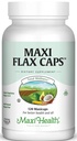 Maxi Flax Caps – Organiskā Linsēklu eļļa, Omega 3, 6, 9 - Aukstā spiede - Bez heksane, 700 mg - Košera, 120 vāciņi