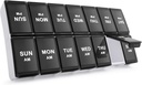 Sukuos Weekly Pill Organizators 2 reizes Diena, 7 Day Pill Box AM PM Liels Dienas Pill Case Vitamīnu Organizators Pill Konteiners vitamīniem, zivju eļļas, papildinājumi