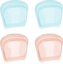 Nuenen 4 gabaliņi mazs Portable Open Pill Pouch Silicone Medicine Pouch Bag Atkārtoti lietojams Medicīna uzglabāšanas kabatiņa Clear Travel Pill Bag Noņemams organizētājs Pouches (Blue, Rose Gold)