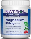 Natrol Magnijs 325 mg, Augsta Absorbcija Magnija Glicerīns un Karbonāts Blend, lai palīdzētu nomierināt prātu un atslābināt ķermeni, 16,8 OZ ķiršu apstrādāts pulveris, līdz 90 dienu piegādes