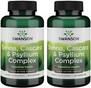 Swanson Senna Psyllium Cascara Complex GI Tract Regularity Support 90 kapsulas (2 iepakojumi)