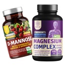 Number 1 Nutrition N1N Premium magnija komplekss [500mg] Augsta Absorbcija un D-mannoze [1350mg ar dzērveņu un Hibiscus], bez GMO un lipekļa, 2 iepakojumi