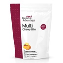Bariatriskā Advantage Multi Chewy Bite - Soft Chew Multivitamīnu Bariatriskā ķirurģija Pacientiem - Košļājami Multivitamīnu ar Folijskābi, Vitamīnu D3 & More - Tropu Orange Flavor - 60 Skaits