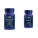 Life Extension Macuguard Acu veselības papildinājums ar luteīnu, Mezo-Zeaxanthin, Safrons un astaksantīns - 60 Grāfs un Super K vitamīns K1 K2 MK-7 MK-4 vitamīns C - 90 Softgels