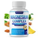 Magnija komplekss 7 Elementārais magnija papildinājums 1000mg – magnija glicināts, citrāts, malāts, Taurāts, oksīds, aspartāts, orotāts, ne-GMO 90 kapsulas