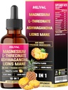 10in1 Magnija L-treonāts Šķidrie pilieni ar Ashwagadha, Lions Mane & 7 Vairāk Herbals - 1 Fl Oz - Ananass Flavor