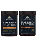 Ancient Nutrition Kaulu Broth Protein Pulveris, Sāls Karamelis, 20 Kalpojumi + Kaulu Broth Protein Pulveris, Šokolāde, 20 Kalpojumi