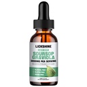 1 Iepakojumi 3000MG Soursop Graviola Liquid Drop šūnu atbalstam un atjaunošanai, lmmune, Gut, Antioksidants, Mood, Relax, Aknu un Miega Zzz - Soursop Graviola Leaf Extract, Sea Moss, Turmeric - 2Fl Oz