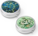 Pill Box 3 iecirknis mazpiltuve, Portable kabate vai Purse Pill organizētājs Pill konteineru turētājs turēt vitamīnus, zāles, zivju eļļa un papildinājumi(2PCS)