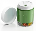 Large Pill organizators, Daily Pill Dispenser Pudeles ar 7 lieliem iecirkņiem, Jumbo Pill kaste, Pill uzglabāšanas tvertne vitamīniem, zivju eļļa, medicīnas papildinājums, Easy Turn Lid ar pievienotu etiķeti, Green