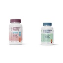 Viedkartes sieviešu multivitamīnu Gumijas, bez cukura: biotīns, metilfolāts, omega 3 (ALA), D vitamīns un Teen Guy multivitamīnu Gumijas: Omega 3 zivju eļļa (EPA/DHA), D3, C vitamīns, B12, B6 vitamīns