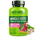 NATURELO Viss pārtikas multivitamīns sievietēm - ar vitamīniem, minerālvielām, & Organiskie ekstrakti - Papildinājums enerģijai un sirds veselībai - neĢMO - 120 Vegan kapsulas