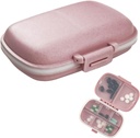 1Pack Travel Pill Organizators, 8 Iedalījumi Portatīvais Pill kaste, Small Pill kaste kabatai Purse Portatīvā medicīna Vitamīnu konteineru rozā