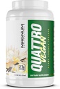 Magnum Nutraceuticals Quattro Vegan Protein Powder, Vanilla 2lb – Premium augu proteīna pulveris Izolāts muskuļu augšanu un atjaunošanos