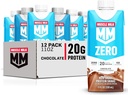 Muskuļu piens Nulle Olbaltumvielas Shake, Šokolāde, 11 Fl Oz Kastīte, 12 Iepakojums, 20g Olbaltumvielas, Nulle Cukurs, 100 Kalcijs, A, C & D vitamīns, 4g Fiber, Energizing Snack, May Vary, 11 Fl Oz (iepakojums no 12)
