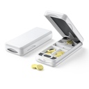 Pill Cutter ar auto centrēšanas ierīci, Aluminum Pill Splitter ar 316L Nerūsējošā asmens, Patiesa ādas kaste, Profesionāls Pill Splitter mazo cilpu vai lielu cilpu griešanai (Plastiska, balta)