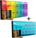 Extra Large Pill organizētājs 2 reizes dienā, Weekly XL AM PM Pill Case, 7 Day Pill Box Divas reizes dienā