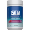 Dabas Vitality Calm, magnija citrāts papildinājums, Stress Relief Gumies, atbalsta veselīgu reakciju uz stresu, lipekļa bezmaksas, vegana, aveņu citrona uzliesmojums, 240 Gumijas