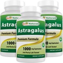Labākā naturals Astragalus kapsula, 1000 mg, 120 Skaits (iepakojums no 3)